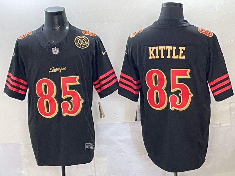 Men Nike San Francisco 49ers 85 Kittle black Limited NFL 2025 Jersey 0014